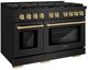 ZLINE Autograph Edition 48" Black Stainless Steel Pro Style Gas Range-3