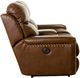 Catnapper® Ceretti Brown Leather Power Reclining Console Loveseat-4