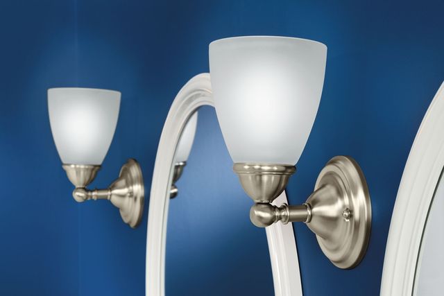 Moen® Brantford™ Brushed Nickel One Globe Bath Light-2