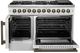 FORNO® Galiano Series Alta Qualita 48" White and Antique Brass Pro Style Dual Fuel Range -1