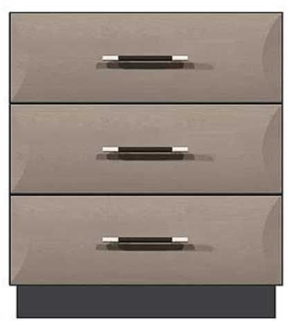 Country View Woodworking Customizable American Modern 28" 3-Drawer Solid Plinth Base Bedside Chest-0