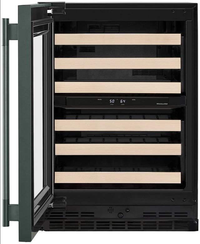Kitchenaid® 24" Juniper Built-In Wine Cooler With Full-Extension Wood-Front Racks-1