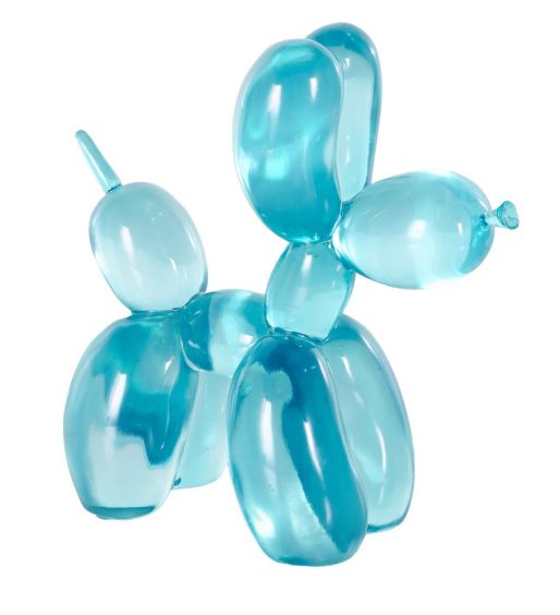 Deco Marche Cosmoliving by Cosmopolitan Light Blue Dog Balloon Tinted Decorative Sculpture-1
