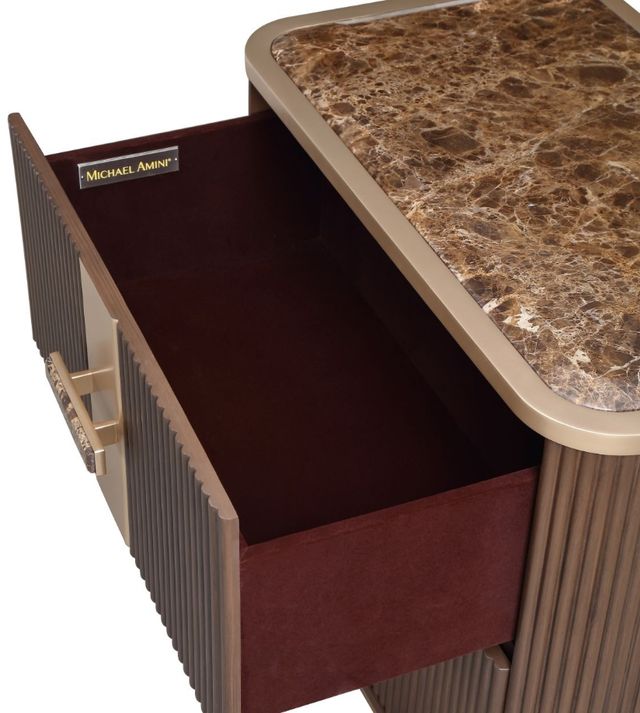 Michael Amini® West Kensington Medium Espresso 2-Drawer Nightstand-2