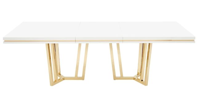 Michael Amini® Palm Gate Cloud White Rectangular Dining Table-2