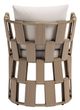 Zuo® Modern Quadrat Brown/White Aluminum Fabric Outdoor Dining Chair-3