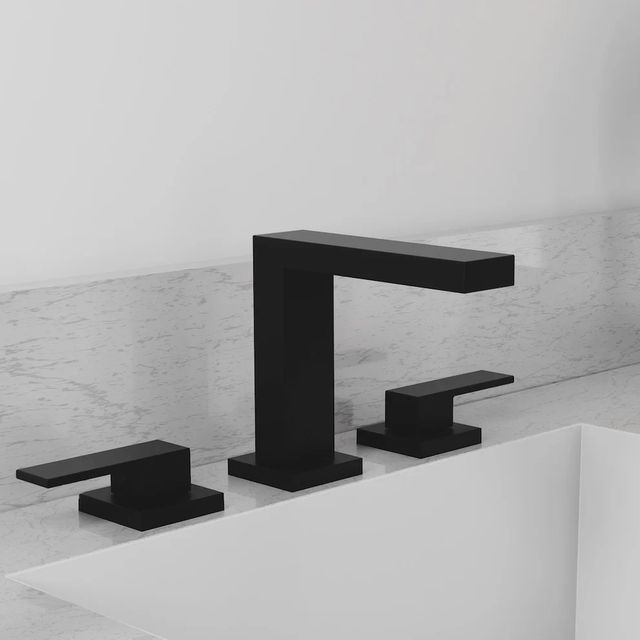 ZLine Palisades Matte Black Modern Widespread Bath Faucet-3