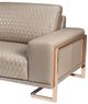 Michael Amini® Mia Bella Light Coffee/Rose Gold Leather Sofa-2
