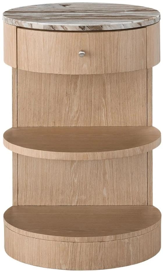 Universal Explore Home™ Modern Nomad Breeze White Oak Nightstand-2