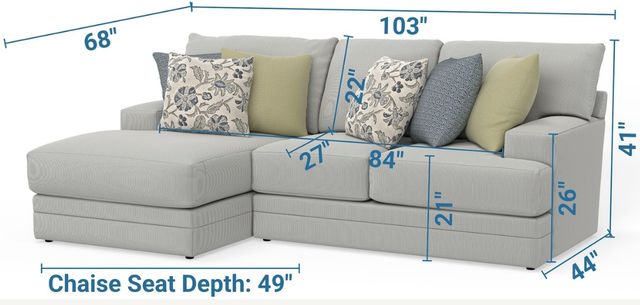 Jackson Furniture Stockbridge 2-Piece Slate Left-Arm Facing Sectional and Chaise-2