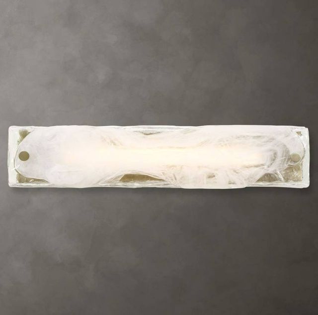 Uttermost® Taffy White LED Wall Sconce with Antique Brass Accent-1
