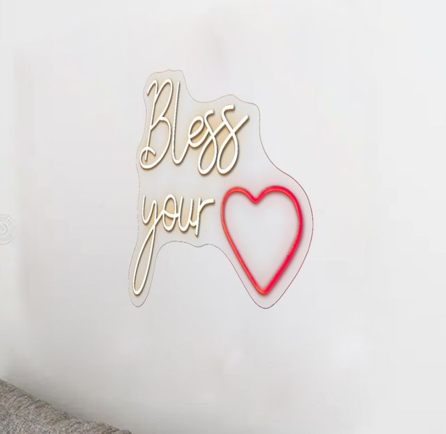 Classy Living Enlightened Neon Bless Your Heart Wall Art-3