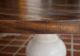 International Furniture Direct Rock Valley Brown Round Dining Table with White Base-4