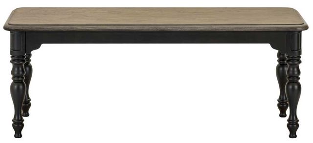 Liberty Furniture Magnolia Manor Antique Black/Weathered Bark Dining Bench-2