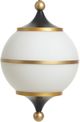 Harp & Finial® Benedict Black/Brass/Milk Pendant-1
