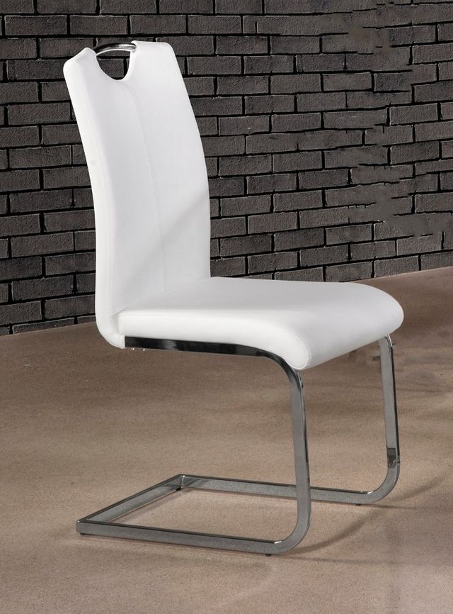 Mazin Furniture Glissand White Side Dining Chair-2