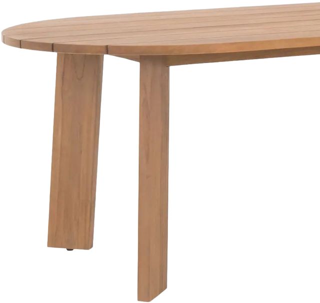 Moe's Home Collection Delta Natural Teak Outdoor Oval Dining Table -4