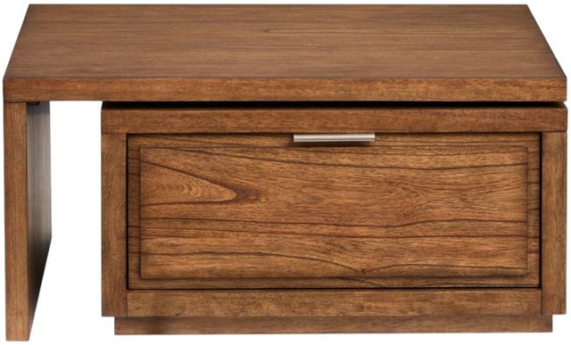 Magnussen Home® Newton Cinnamon Brown Rectangular Cocktail Table with Casters-2