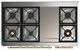 Ilve® Majestic III 48" Antique White Pro Style Dual Fuel Liquid Propane Range with Triple Glass Door and Brass Trim-2