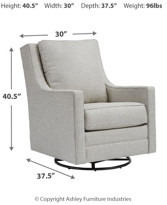 Signature Design by Ashley® Kambria Frost Swivel Glider Accent Chair-3