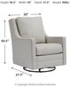 Signature Design by Ashley® Kambria Frost Swivel Glider Accent Chair-3