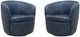 Parker House® Barolo 2-Piece Vintage Navy Swivel Club Chair Set-0