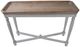 A & B Home Alcott Natural Console Table with White Base -1