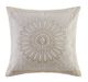 Olliix by INK+IVY Sofia Taupe Cotton Embroidered Decorative Square Pillow-0