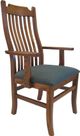 Urban Collections by Yutzy Woodworking Mission Brown/Dark Green Office Arm Chair-0