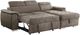 Mazin Furniture Ferriday 2-Piece Taupe Right-Arm Facing Pullout Sleeper Sectional and Chaise with Hidden Storage-1