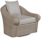 Century® Customizable Carrier and Company Sophie Outdoor Fabric/Wicker Swivel Chair-0