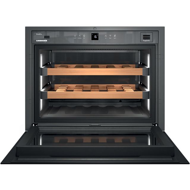 Liebherr 22" 1.6 Cu. Ft. Black Built-In Wine Cooler-3