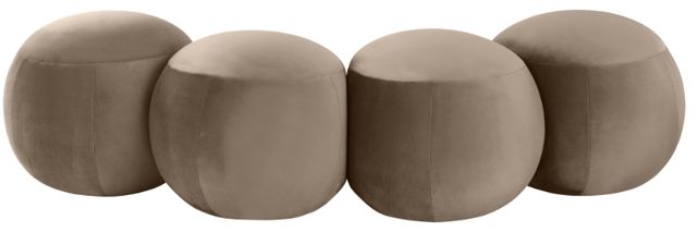 Meridian Furniture Apollo Taupe 65" Velvet Upholstered Bench-1