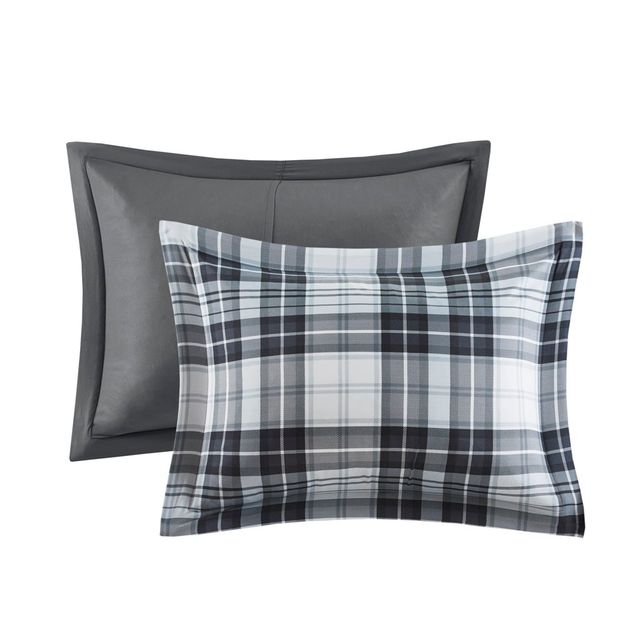 Olliix by Madison Park Essentials Parkston Black and White King/California King 3M Scotchgard Down Alternative All Season Comforter Set-1