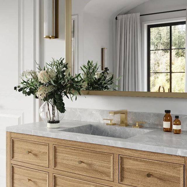 ZLINE Autograph Edition Crystal Bay Champagne Bronze Widespread Bath Faucet-2