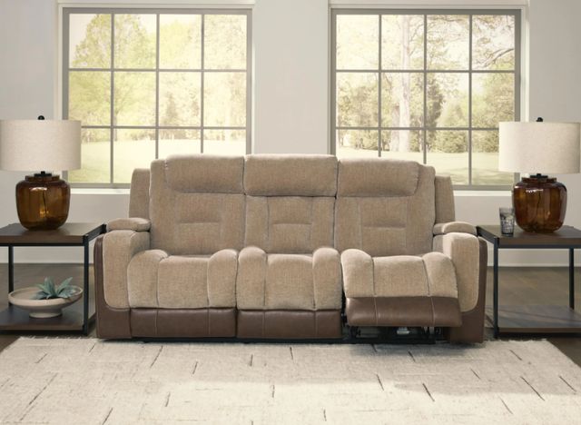 Signature Design by Ashley® Ultimax Brownstone Power Reclining Sofa with Adjustable Headrest-2