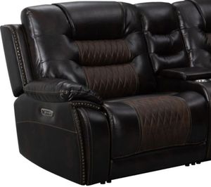 Elements International El Camino Marietta Brown Left-Hand Facing Power Recliner