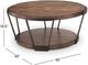 Magnussen Home® Yukon Bourbon Demilune Cocktail Table with Aged Iron Base-2