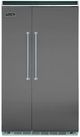 Viking® 5 Series 48" 29.1 Cu. Ft. Damascus Gray Built-In Side-by-Side Refrigerator-0