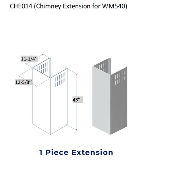 Hauslane Stainless Steel Range Hood Chimney Extension-0