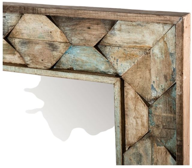Home Trends & Design Ibiza Vintage Teal Mirror-1