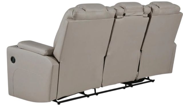 Signature Design by Ashley® Elevate Edges Coin Manual Reclining Sofa with Drop Down Table-4