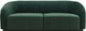 TOV Furniture Yara Pleated Forest Green Velvet Sofa-0
