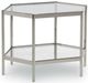Century® Thomas O'Brien Dax Stainless Steel Side Table with Glass Top and Shelf-0