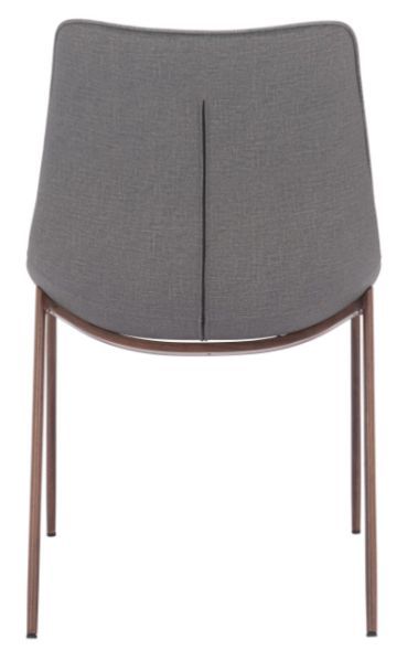 Zuo® Modern Magnus Slate Gray/Walnut Dining Side Chair-3