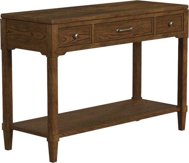 Null Furniture Saddlebrook Spice Brown Sofa/Media Console Table-0