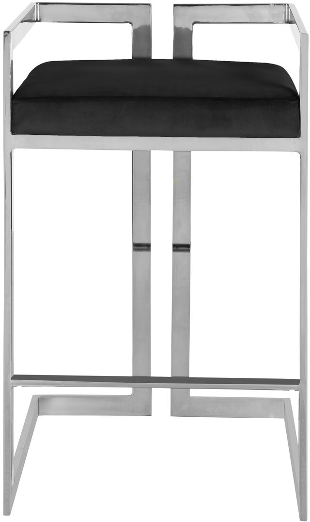 Meridian Furniture Ezra Black Velvet Counter Stool-2