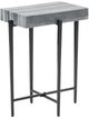 Crestview Collection Bailey Grey Accent Table with Black Base-0