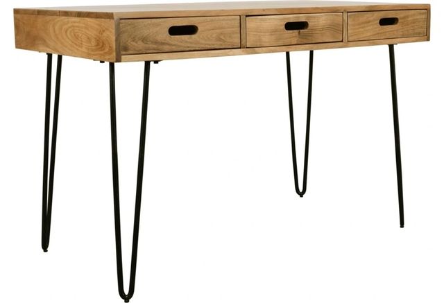 Jofran Inc. Rollins Natural Counter Table with Black Base-0