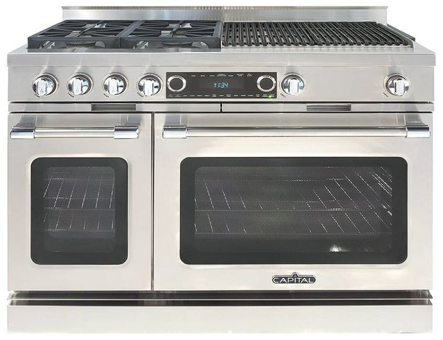 Capital Cooking™ Grand Chef 48" Stainless Steel Sealed Burner Pro Style Dual Fuel Range with 24" Grill-0